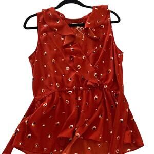 Max Studio faux wrap blouse size L NWT